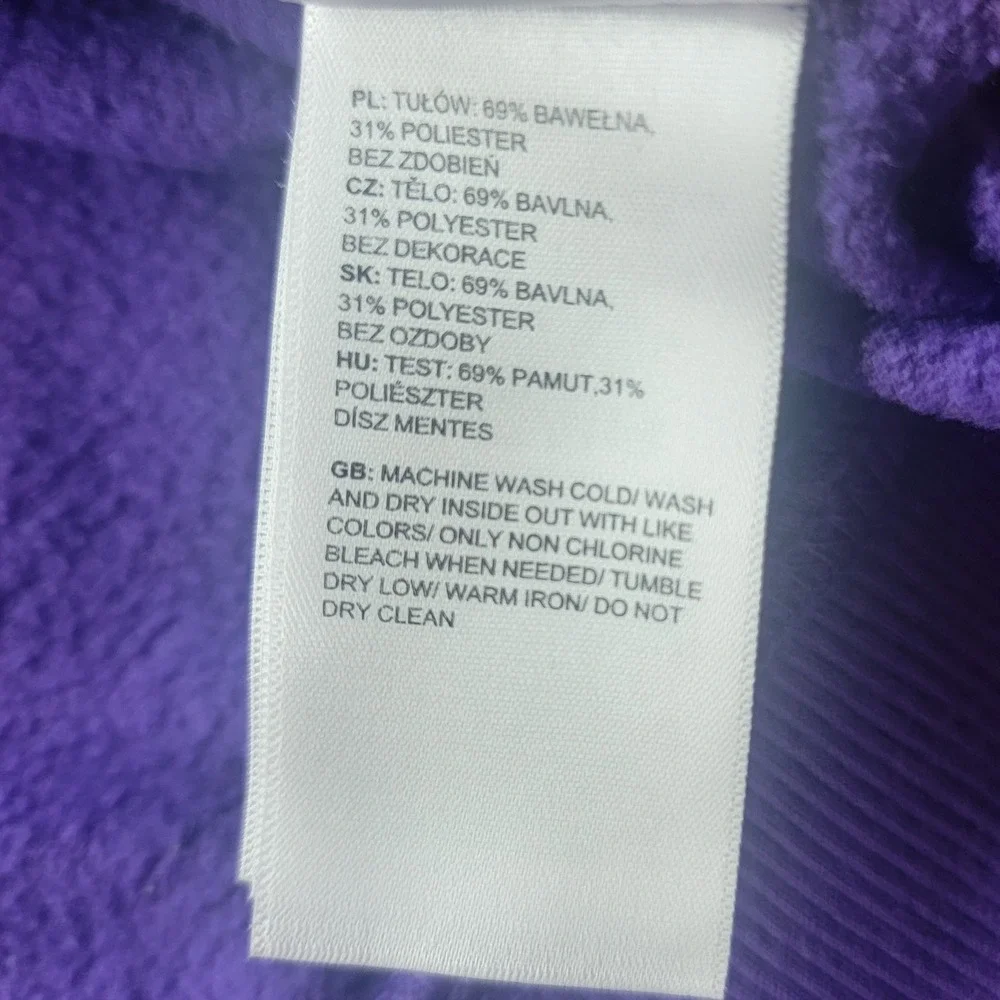 The North Face Mens Purple Box Logo Pullover Hoodie Sweatshirt Small NF0A3FRE